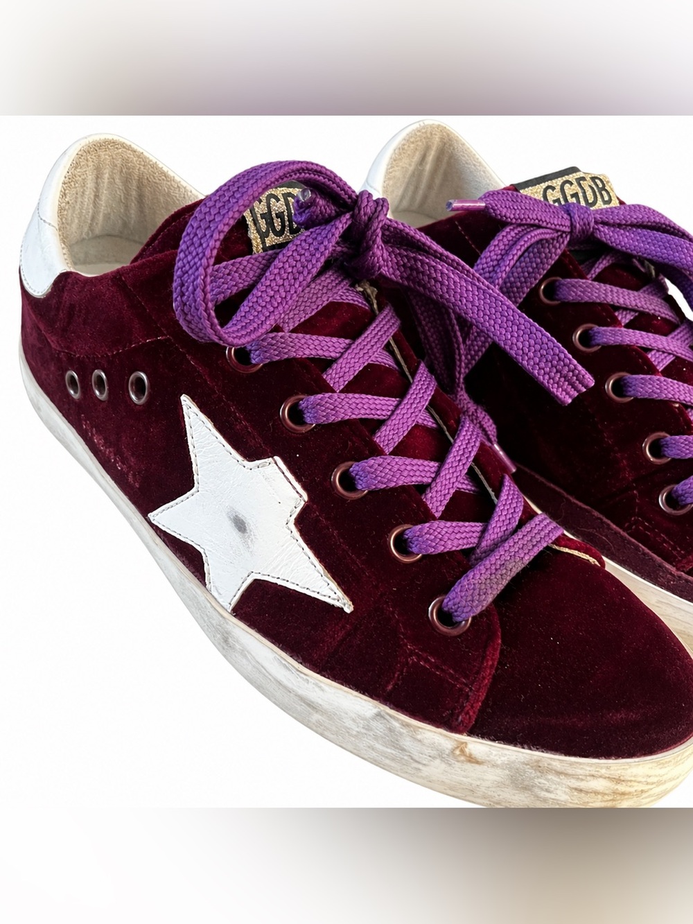Red Velvet Golden Goose Superstar Lowtop